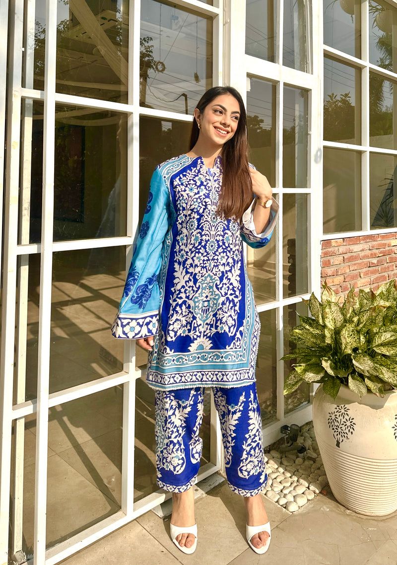 Ethereal Grace 2Pc Digital Print Ensemble – Swiss Lawn Edition